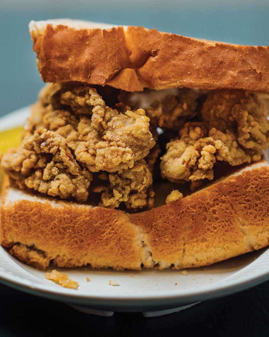 Casamento’s Fried Oyster Loaf Sandwich Casamento's Fried Oyster Loaf Sandwich