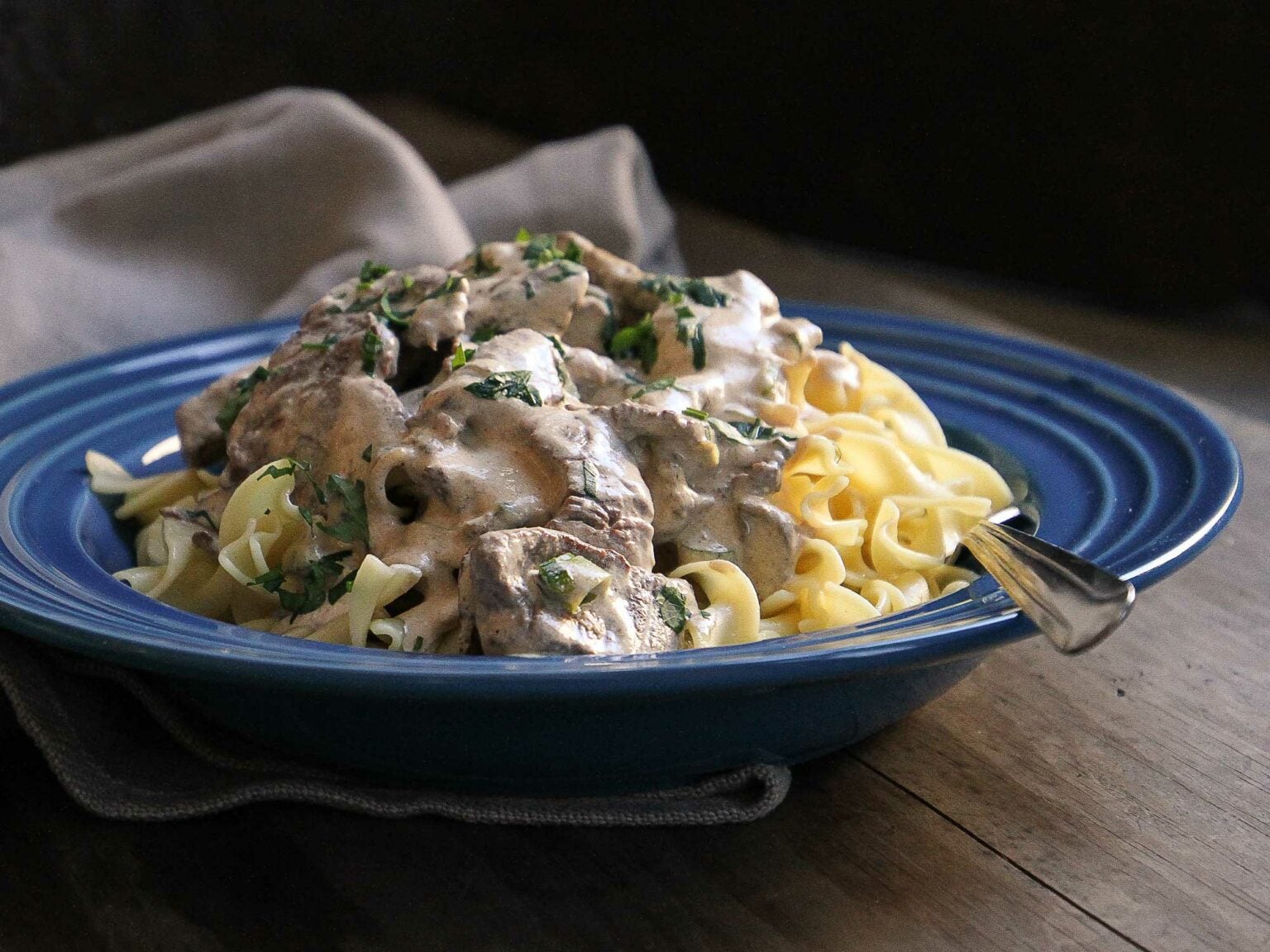 James Beard's Beef Stroganoff Saveur