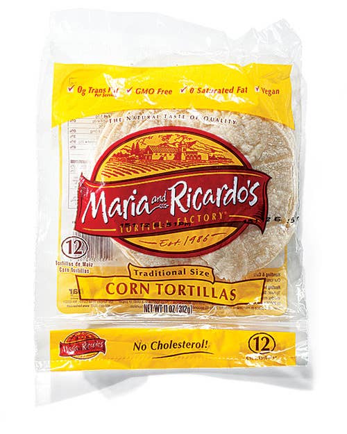 Maria and Ricardo's Traditional Size Corn Tortillas