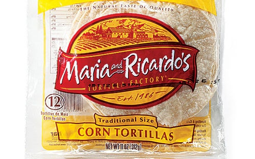 Maria and Ricardo's Traditional Size Corn Tortillas