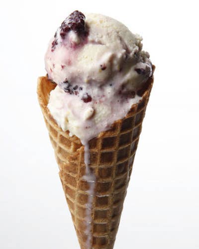 Sweet Corn and Black Raspberry Ice Cream