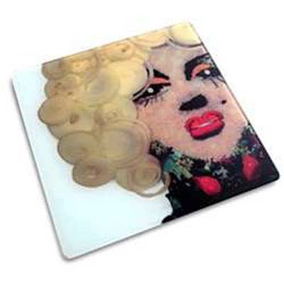 Glass Marilyn Monroe Design Worktop Saver