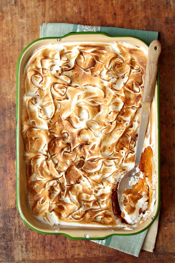 Sweet Potato Casserole with Bourbon and Pineapple