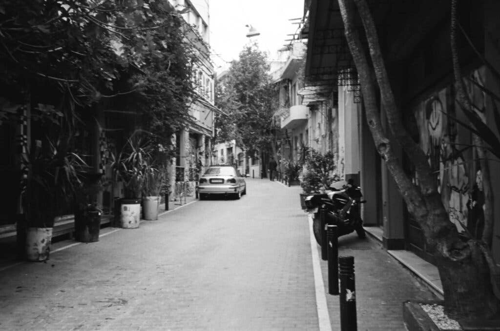 If you spend a day walking around Monastiraki, it's easy to stumble on these kinds of small, empty streets.