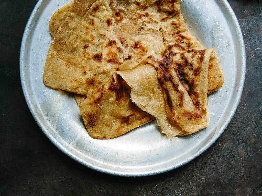 Folded paratha