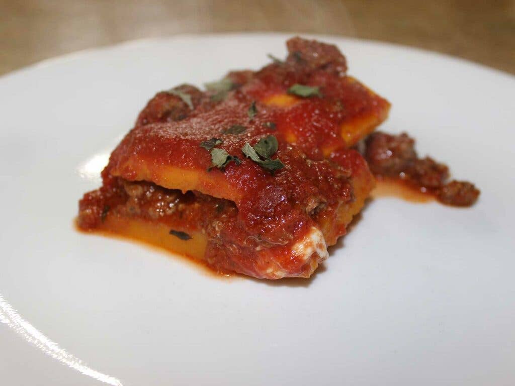 Butternut Bison Lasagna