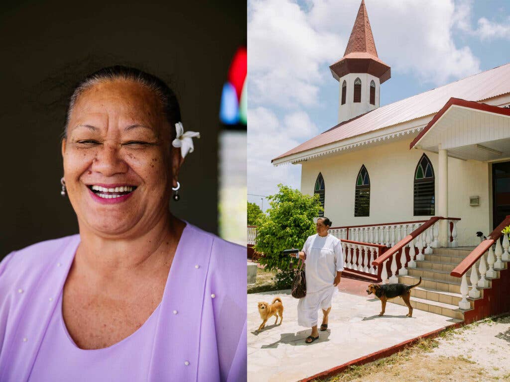 the church of avatoru in tahiti