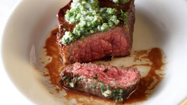 Flat Iron Steak with Herb Butter