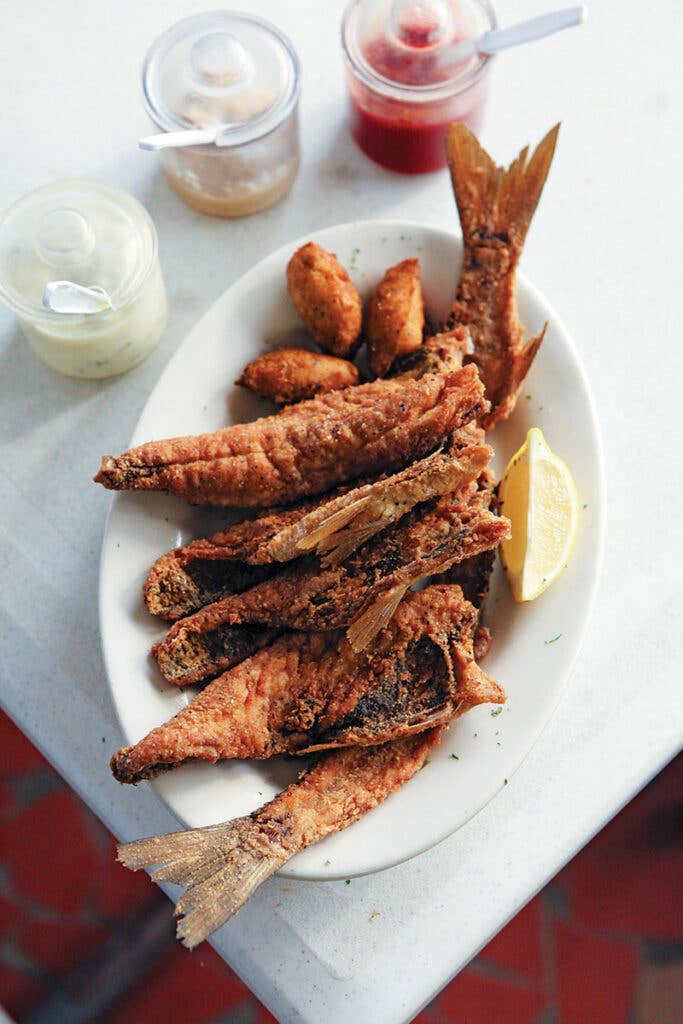 Fried Mullet at Posey's Steam Room