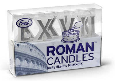Roman Numeral Birthday Candles