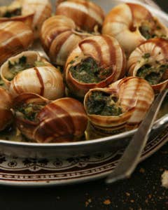 Snails in Garlic–Herb Butter