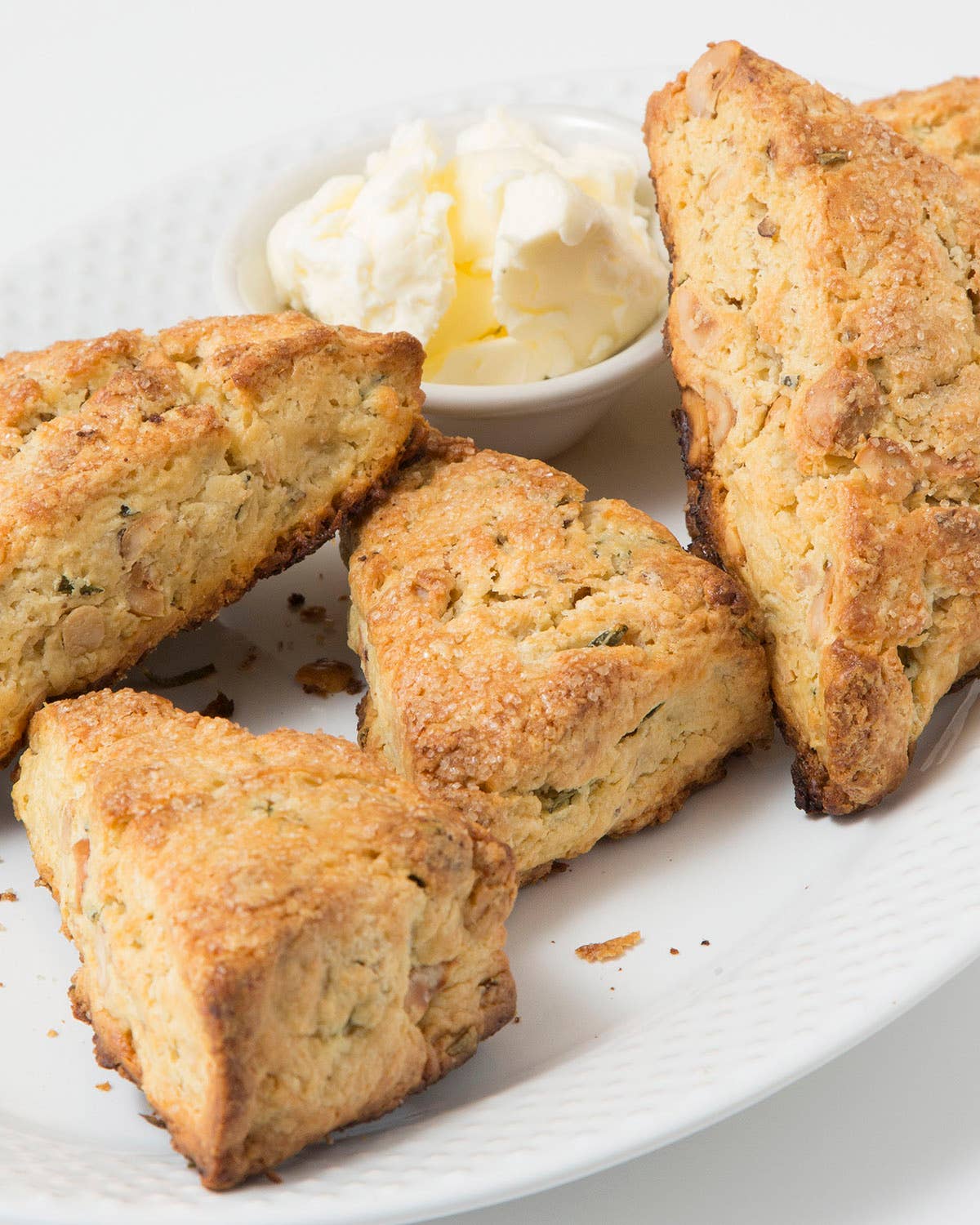 Honeycomb-Einkorn Scones with Hazelnuts and Rosemary