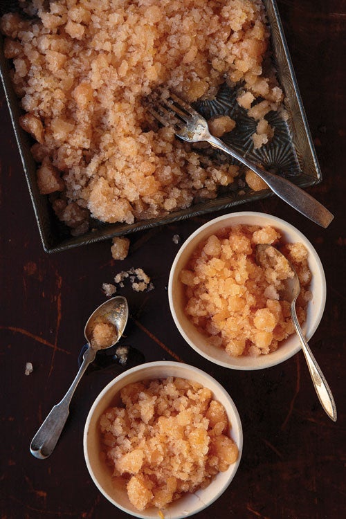 Sparkling Vanilla-Grapefruit Granita