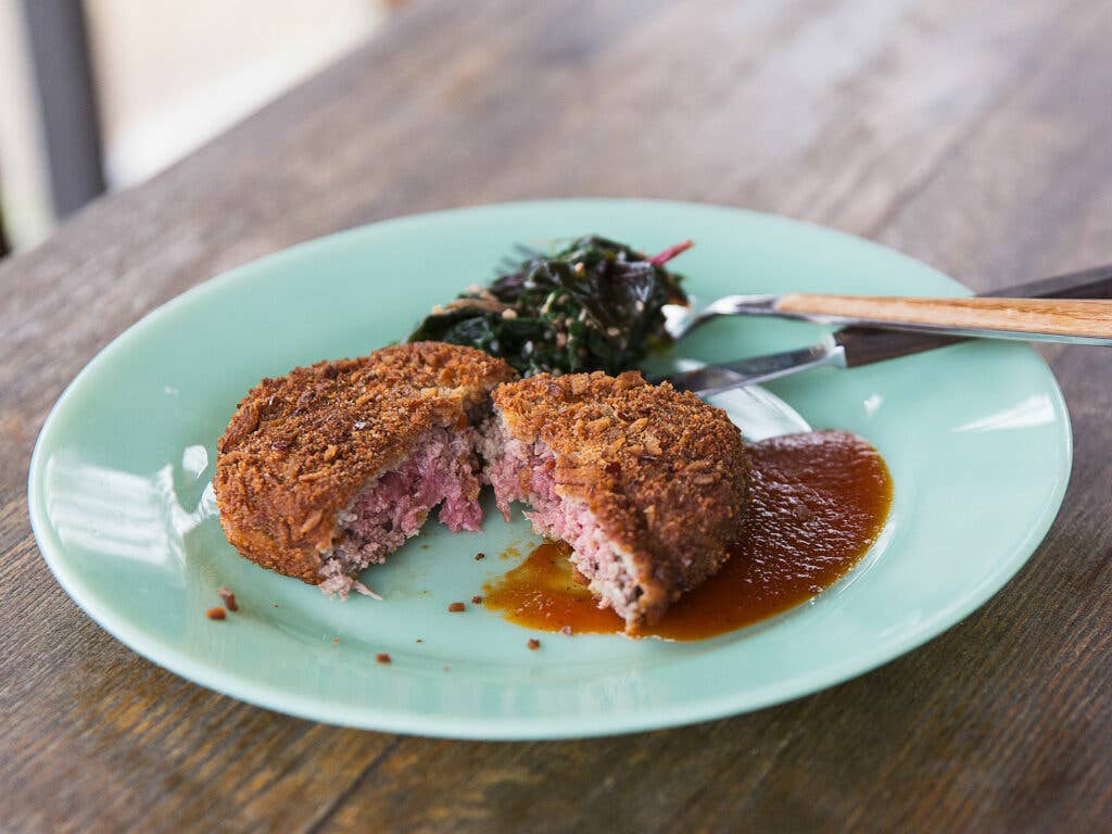 Japanese Pretzel Tonkatsu Burger