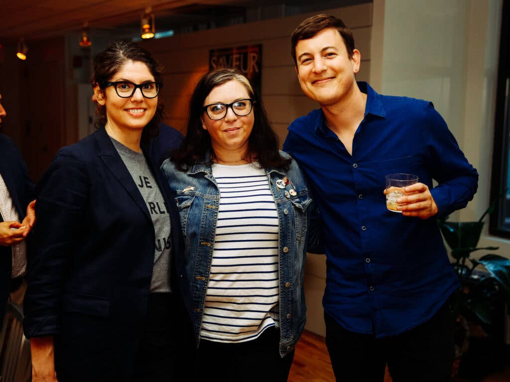 Writer Gabriella Gershenson, Eater editor at large Helen Rosner, and SAVEUR deputy editor Andrew Richdale pause for a photo