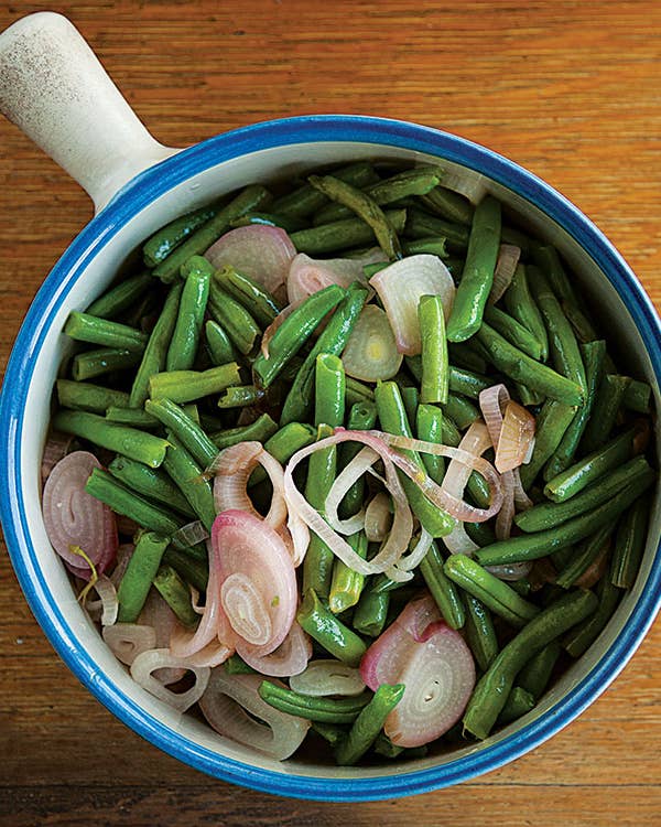 Sautéed Green Beans with Pickled Shallots