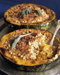 Roasted Squash with Sage Bread Crumbs