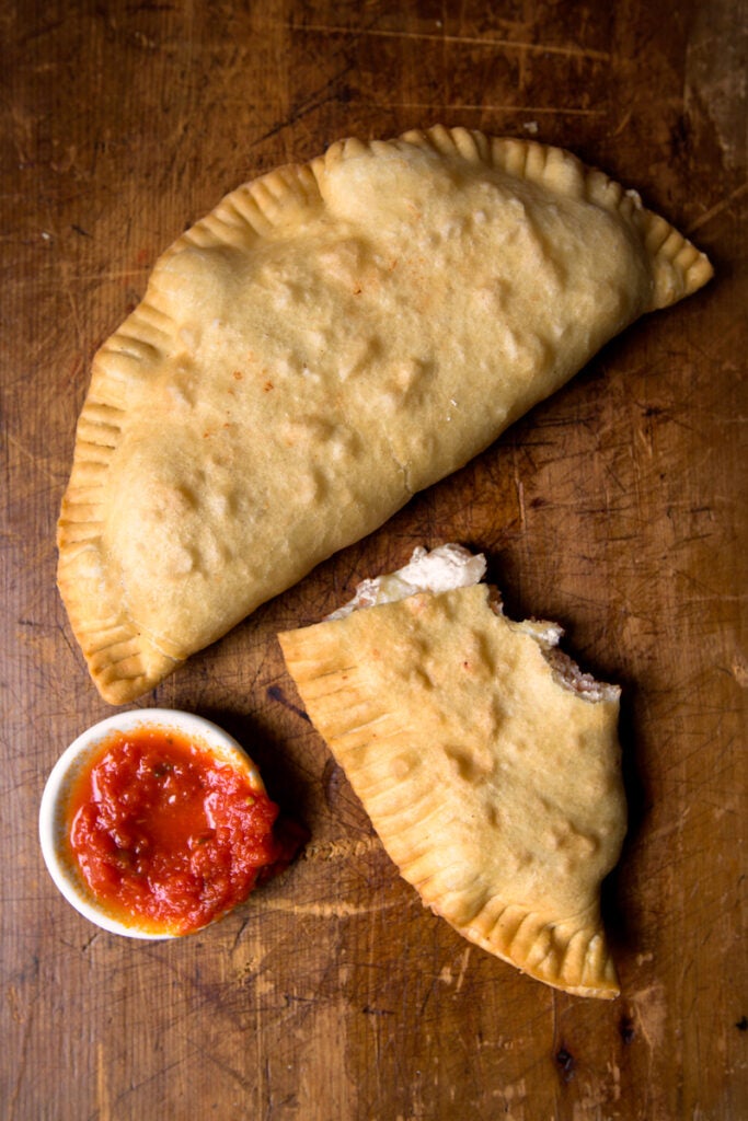 Fried Ham and Ricotta Calzones