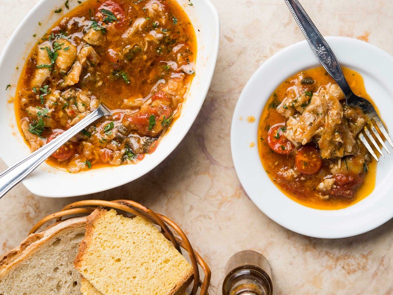 Squid, Bean, and Sausage Stew