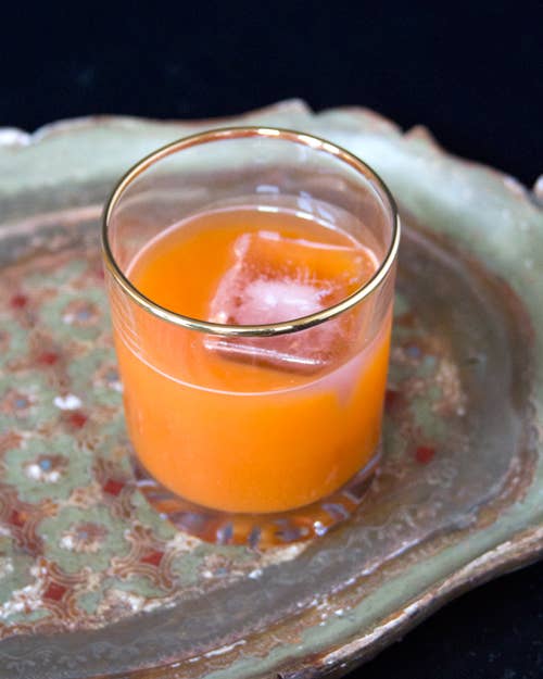 Bourbon and Carrot Juice Cocktail