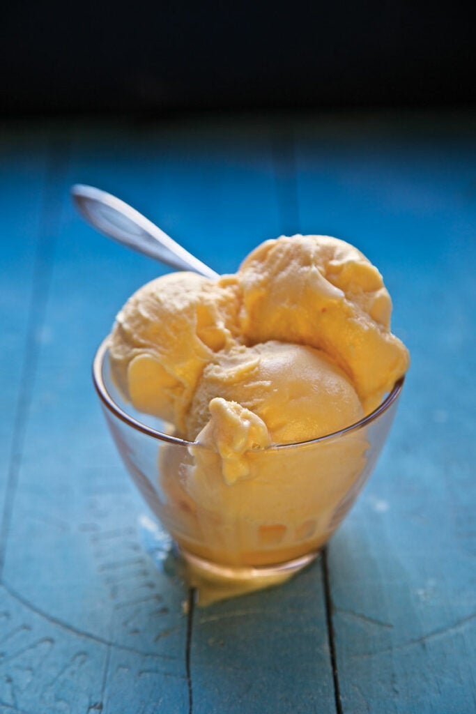 Spiced Persimmon Frozen Yogurt