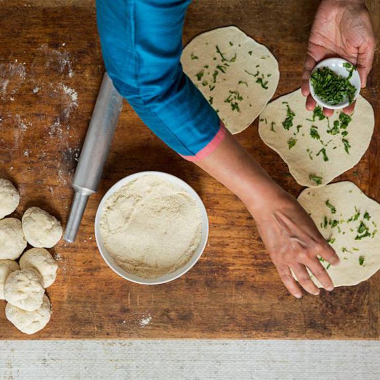 seasoning dough for naan