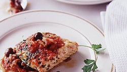 Red Snapper with Tomato Sauce, Olives, and Onions