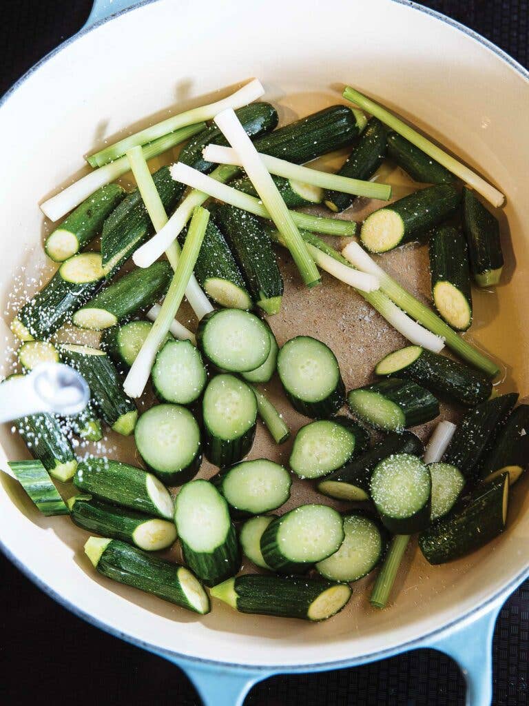 Salting cucumbers