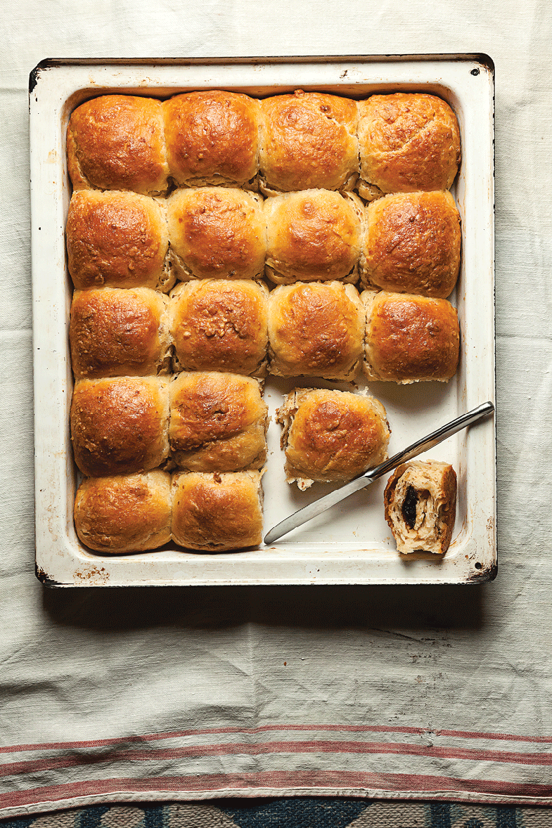 Hungarian Rolls with Cracklings and Prune Jam