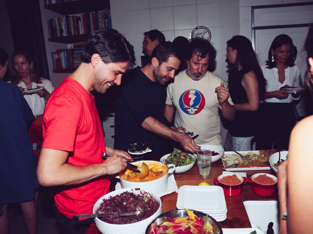 Martínez with Chef Ignacio Mattos and Jay Strell