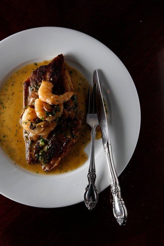 Brigtsen's PanFried Drum Fish with Shrimp Diane Sauce Saveur