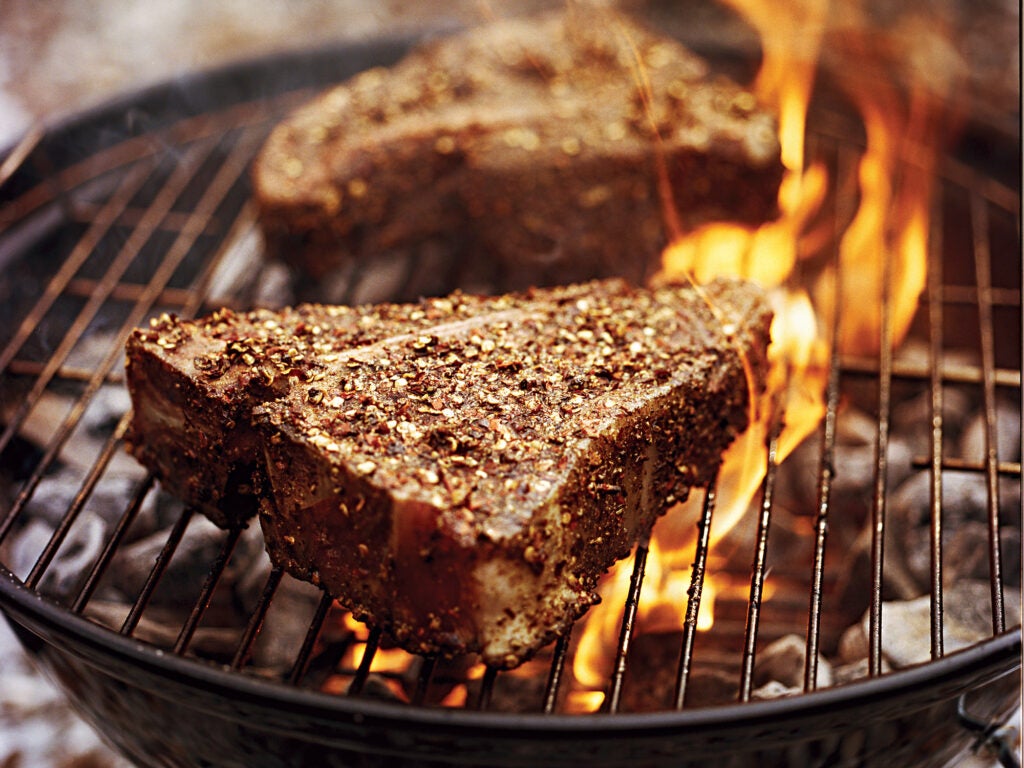 Fennel Chile Rubbed Steak, Grilling