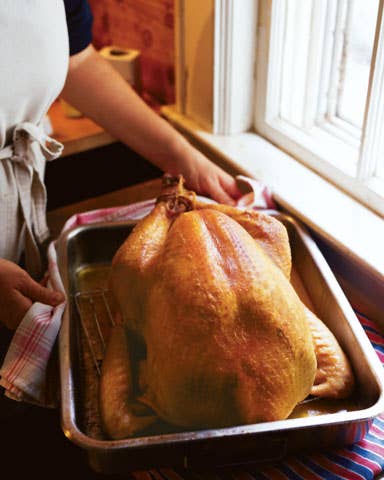 Thanksgiving Roast Turkey with Corn Bread Dressing