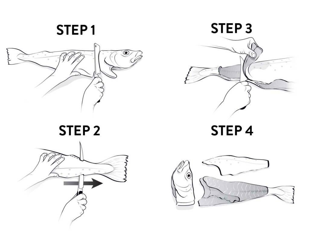 how to fillet cod