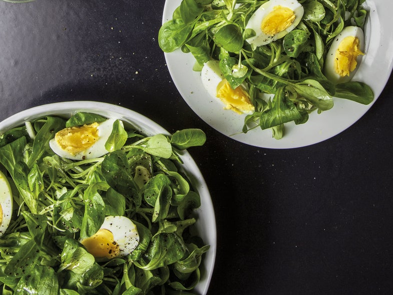 Mache & Egg Salad