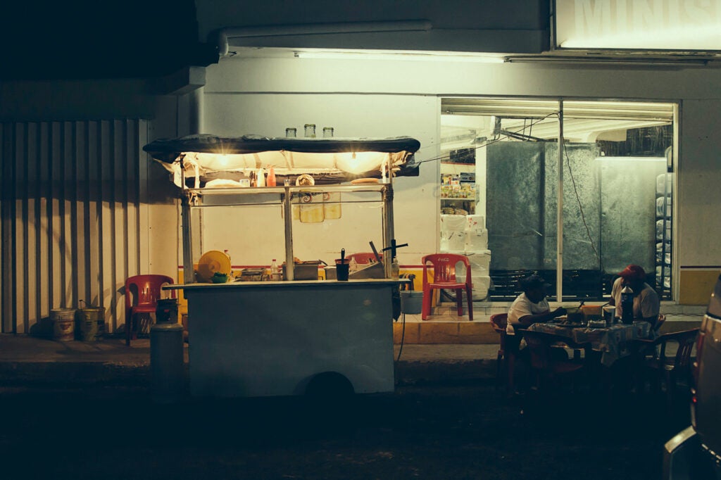 Hot dog cart, Tulum, Mexico