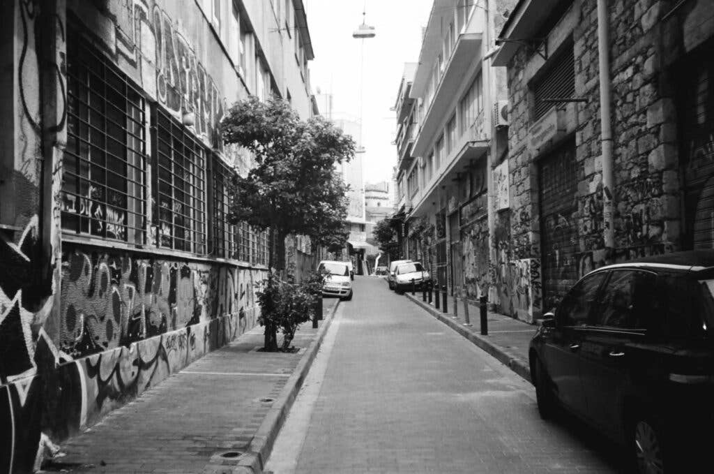 This narrow graffiti-covered street in Monastiraki is grittier than your average Greece photo, and that's what I love about it