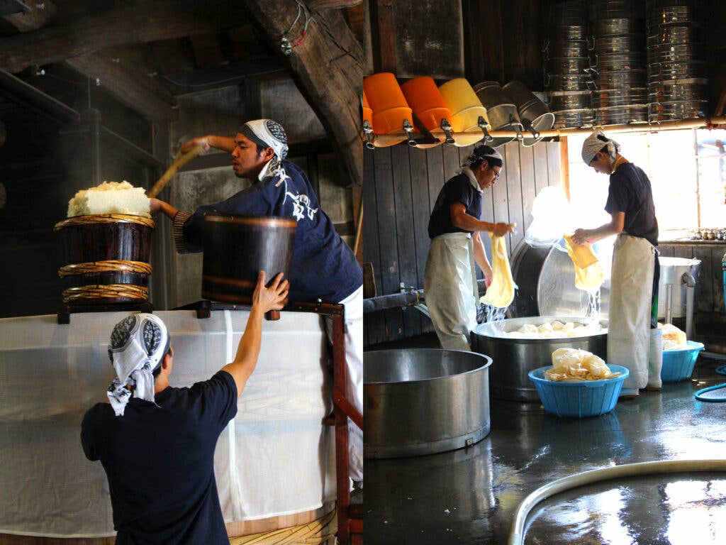 Terada Workers Steaming Rice