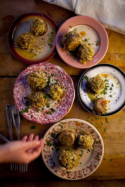 Artichoke Stuffed Mushrooms