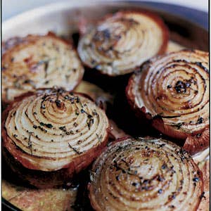 Onions Baked with Rosemary and Cream