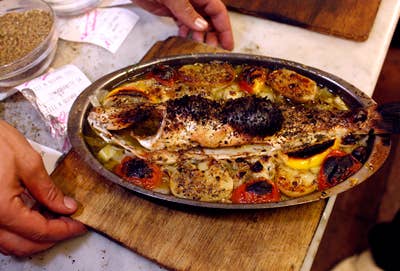 Vivaneau Rouge Rôti avec Fenouil et Tomates (Red Snapper Baked with Fennel and Tomatoes)