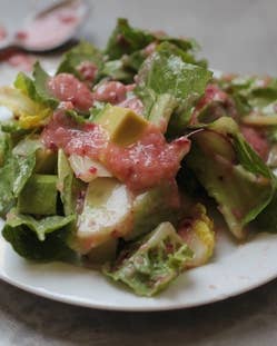 Romaine Salad with Plum Ginger Dressing