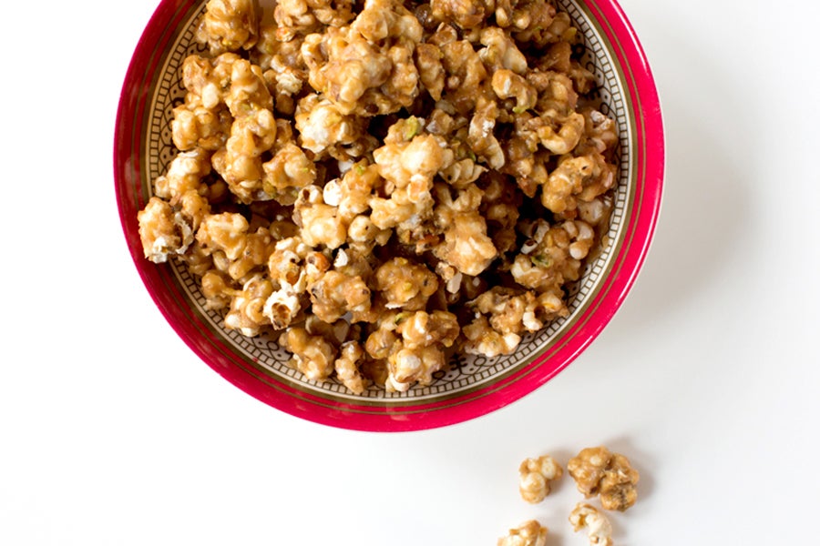 White Truffle-Pistachio Caramel Corn