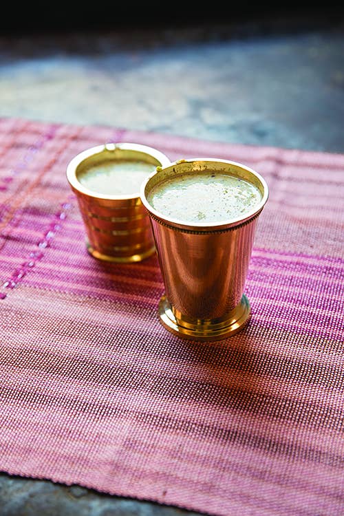 Steamed Milk with Pistachios and Almonds (Masala Paal)