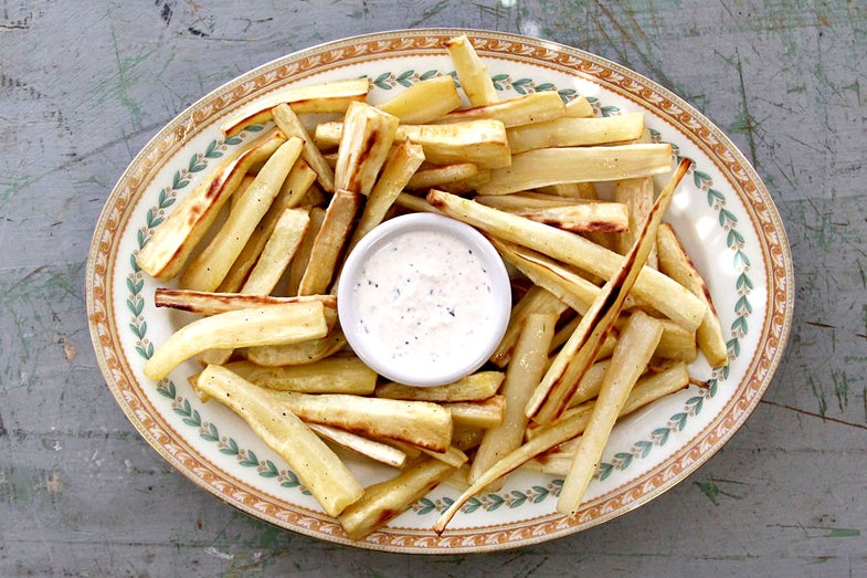 Roasted Parsnips with Horseradish Mayonnaise