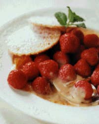 Vanilla Custard with Strawberries