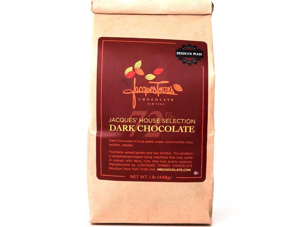 Dark chocolate baking discs