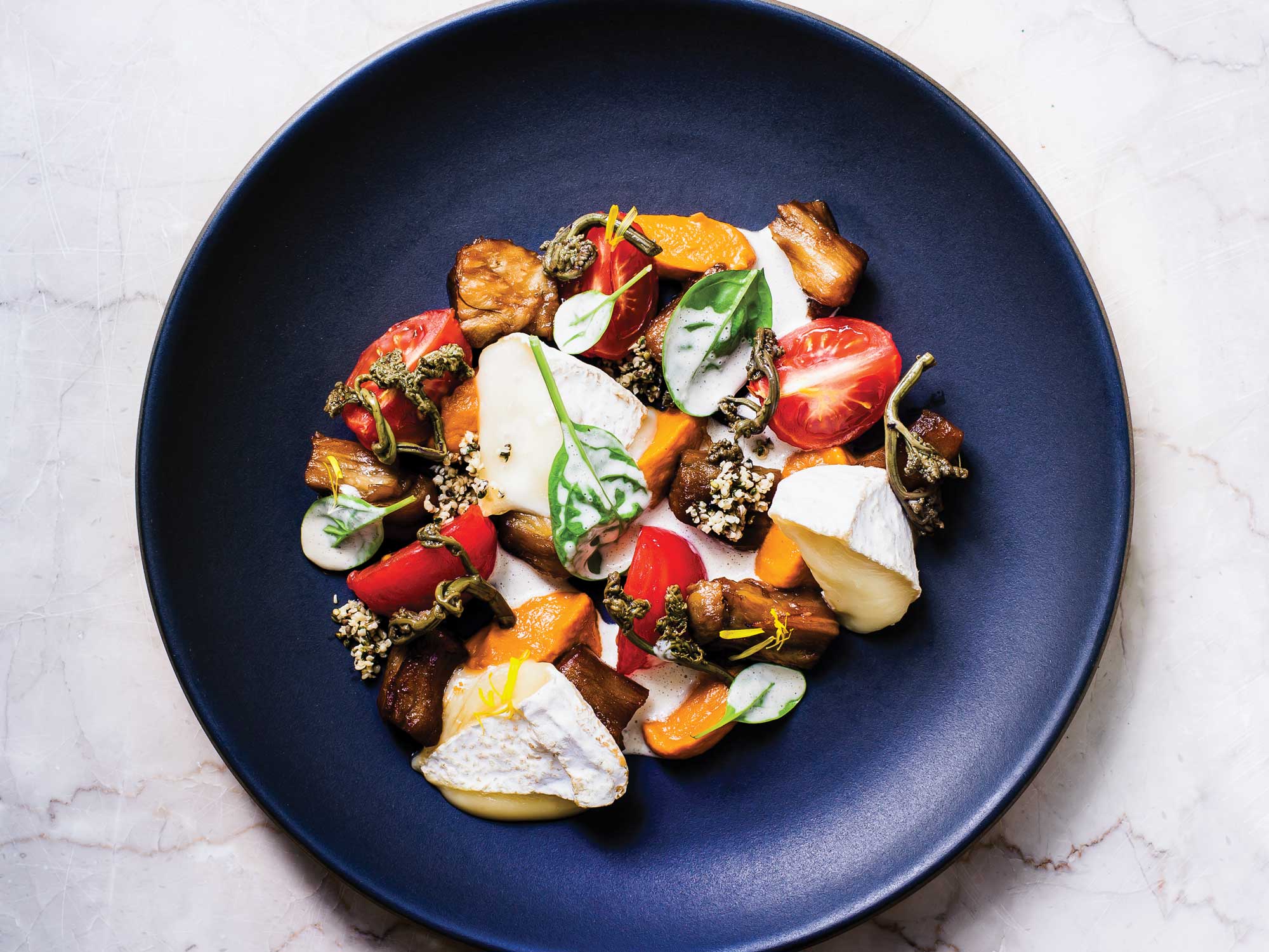 Warm Eggplant Salad with Hemp Seed Sauce Saveur