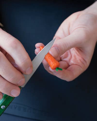 Making Marzipan Carrots