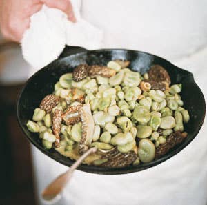 Morels and Broad Beans